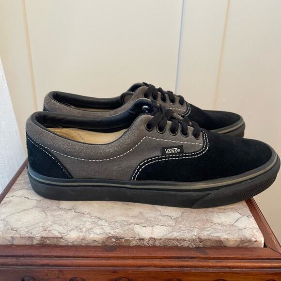 Pre-Owned Vans Black and Gray Suede Tennis Shoes Mens Sz 6.5-Women’s Sz 8 - Picture 4 of 5